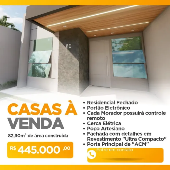 Foto 1 de Casa de Condomínio com 3 Quartos à venda, 73m² em Flores, Manaus