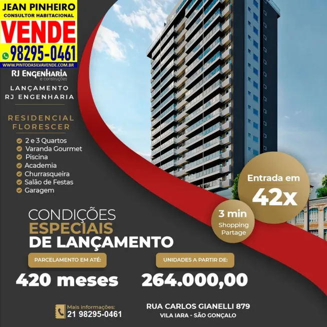 Foto 1 de Apartamento com 2 Quartos à venda, 70m² em Centro, São Gonçalo