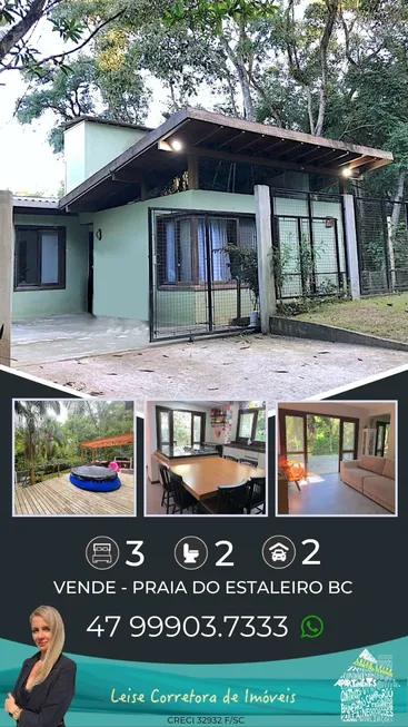 Foto 1 de Sobrado com 3 Quartos à venda, 180m² em Praia do Estaleiro, Balneário Camboriú