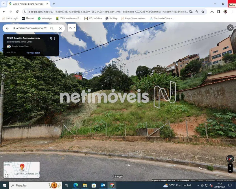 Foto 1 de Lote/Terreno à venda, 1080m² em Ouro Preto, Belo Horizonte