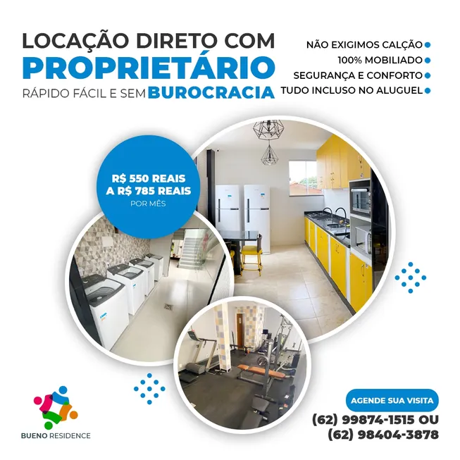 Foto 1 de Kitnet com 1 Quarto para alugar, 32m² em Setor Sol Nascente, Goiânia