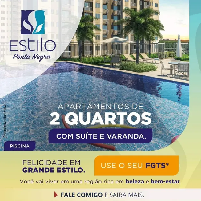 Foto 1 de Apartamento com 2 Quartos à venda, 48m² em Nossa Senhora das Graças, Manaus