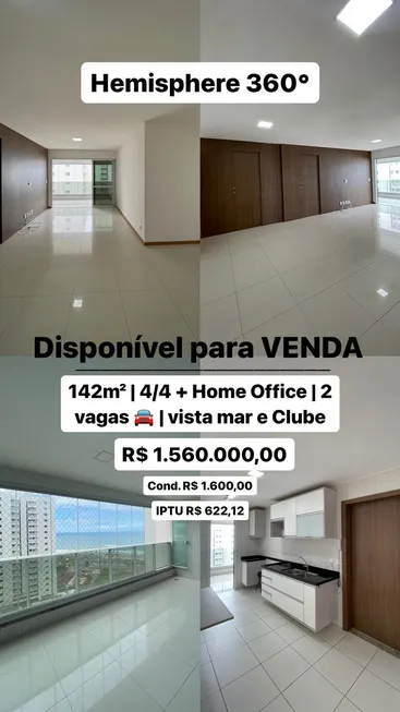 Foto 1 de Apartamento com 4 Quartos à venda, 142m² em Pituaçu, Salvador