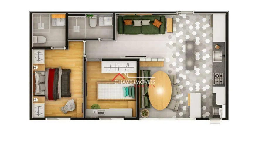 Foto 1 de Apartamento com 2 Quartos à venda, 54m² em Vila Belmiro, Santos