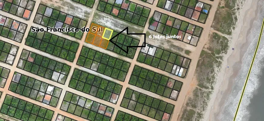 Foto 1 de Lote/Terreno à venda, 1800m² em Praia do Ervino, São Francisco do Sul