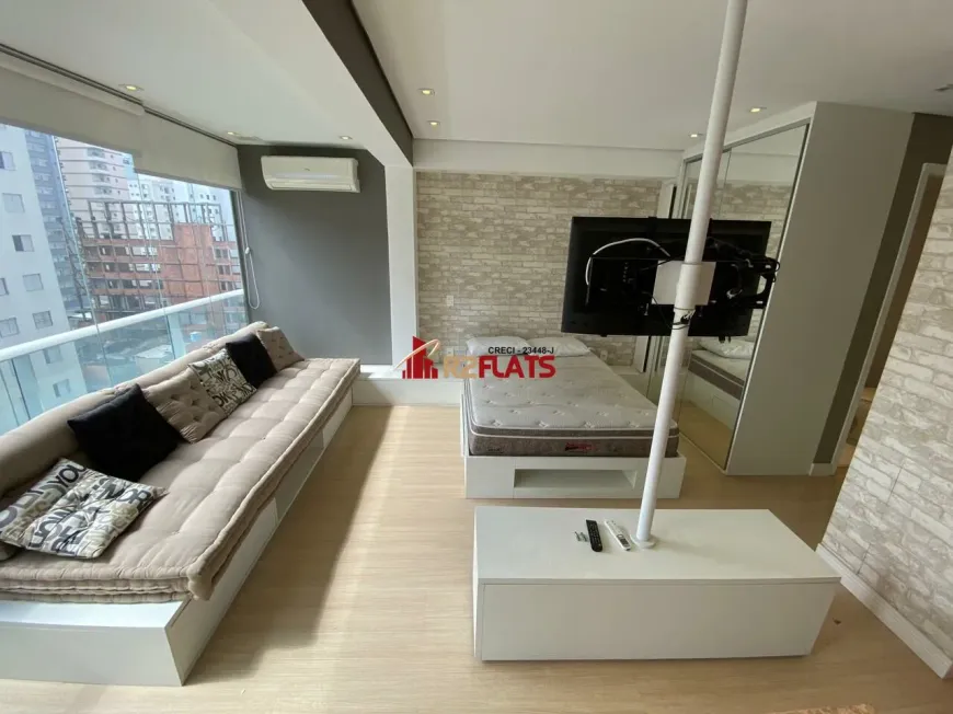 Foto 1 de Flat com 1 Quarto para alugar, 38m² em Brooklin, São Paulo