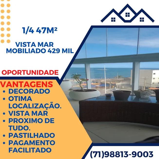 Foto 1 de Apartamento com 1 Quarto à venda, 47m² em Amaralina, Salvador