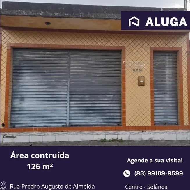 Foto 1 de Ponto Comercial para alugar, 126m² em Centro, Solânea