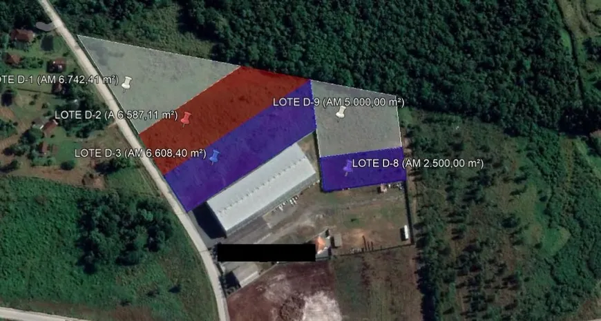 Foto 1 de Lote/Terreno à venda, 2500m² em Porto Grande, Araquari