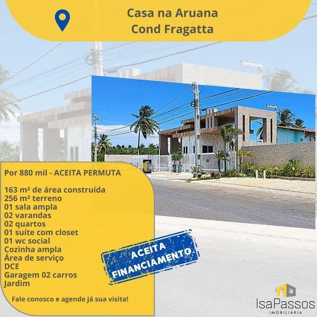 Foto 1 de Casa de Condomínio com 3 Quartos à venda, 163m² em Robalo, Aracaju