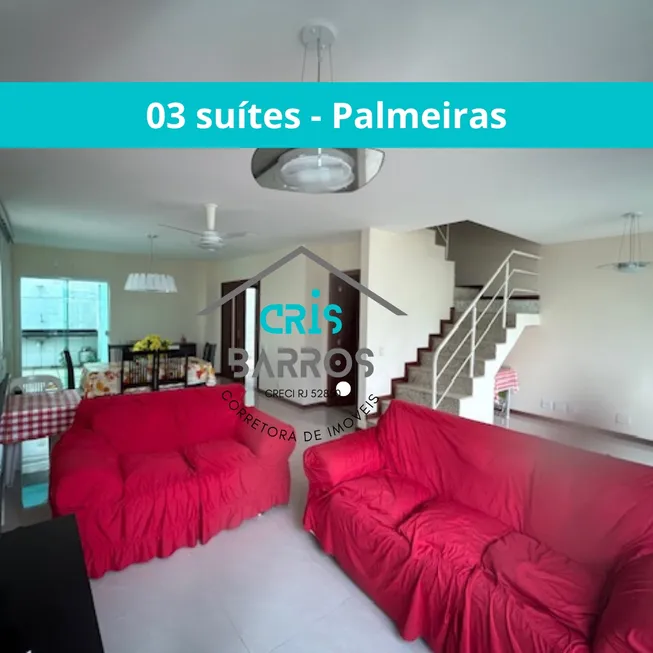 Foto 1 de Casa de Condomínio com 3 Quartos à venda, 160m² em Palmeiras, Cabo Frio