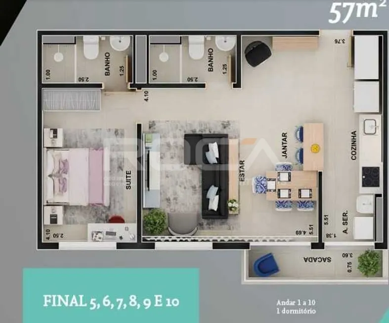 Foto 1 de Apartamento com 1 Quarto à venda, 58m² em Nova Aliança, Ribeirão Preto