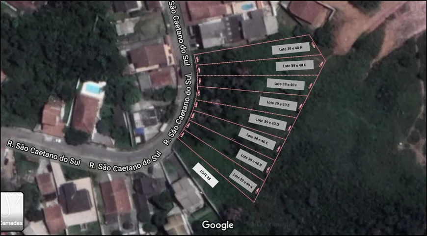 Foto 1 de Lote/Terreno à venda, 360m² em Santa Luzia, Ribeirão Pires