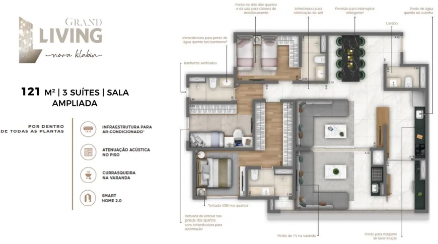 Foto 1 de Apartamento com 3 Quartos à venda, 121m² em Vila Sao Jose Ipiranga, São Paulo