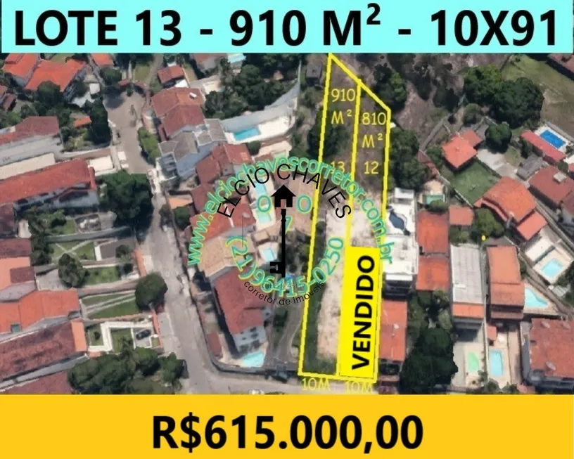 Foto 1 de Lote/Terreno à venda, 910m² em Freguesia- Jacarepaguá, Rio de Janeiro