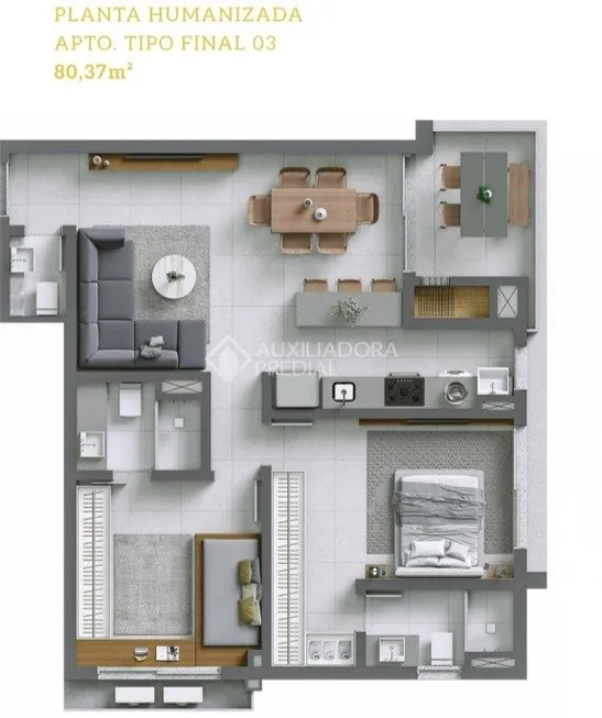 Foto 1 de Apartamento com 2 Quartos à venda, 80m² em Higienópolis, Porto Alegre