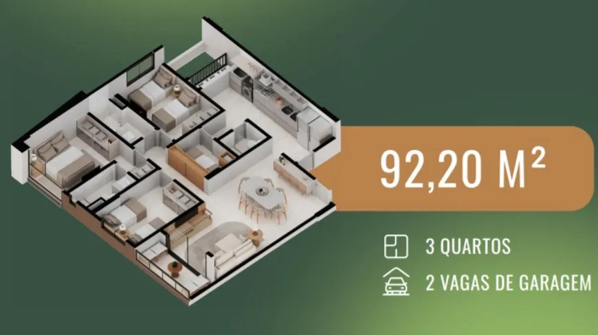 Foto 1 de Apartamento com 3 Quartos à venda, 92m² em Poço, Recife