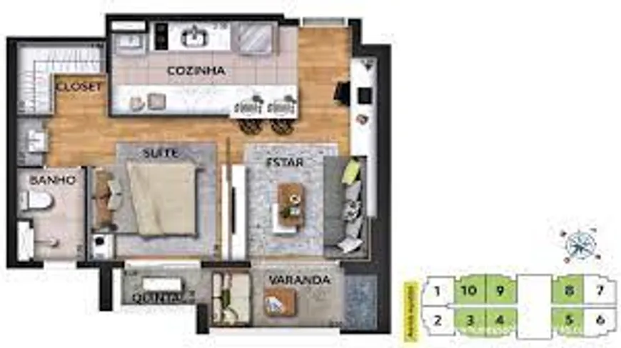 Foto 1 de Apartamento com 1 Quarto à venda, 46m² em Centro, Campinas