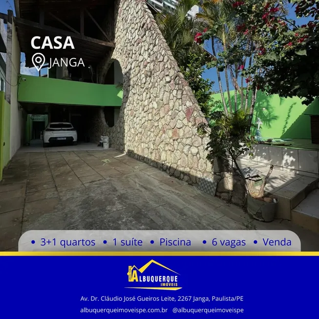 Foto 1 de Casa com 4 Quartos à venda, 375m² em Janga, Paulista