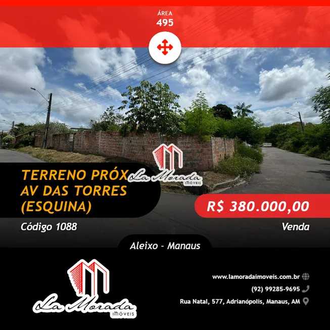 Foto 1 de Lote/Terreno à venda, 495m² em Aleixo, Manaus