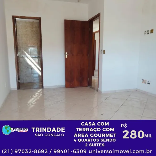 Foto 1 de Casa com 4 Quartos à venda, 100m² em Trindade, São Gonçalo