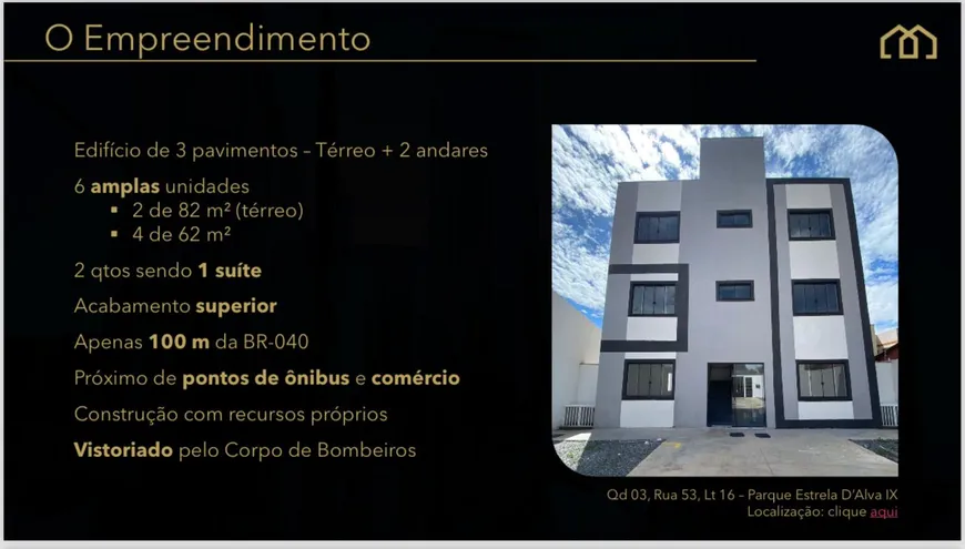 Foto 1 de Apartamento com 2 Quartos à venda, 62m² em Parque Estrela Dalva IX, Luziânia