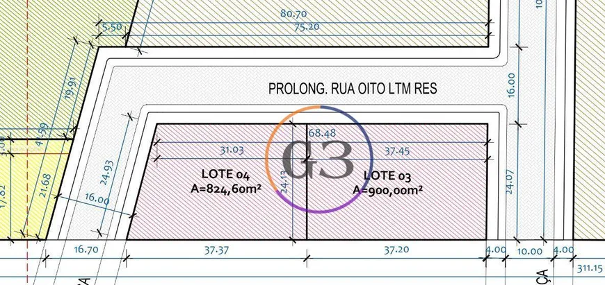 Foto 1 de Lote/Terreno à venda, 825m² em Simoes Lopes, Pelotas