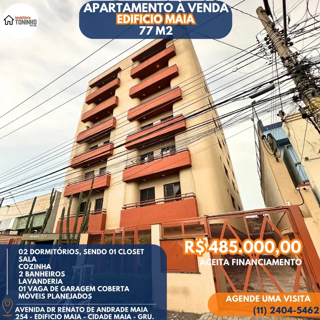 Foto 1 de Apartamento com 2 Quartos à venda, 77m² em Parque Renato Maia, Guarulhos