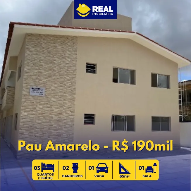 Foto 1 de Casa com 3 Quartos à venda, 65m² em Pau Amarelo, Paulista