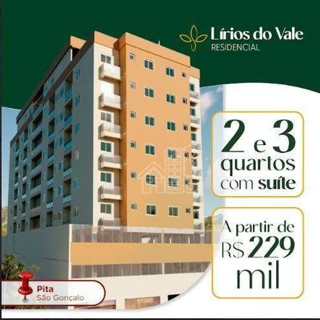 Foto 1 de Apartamento com 3 Quartos à venda, 66m² em Sete Pontes, São Gonçalo