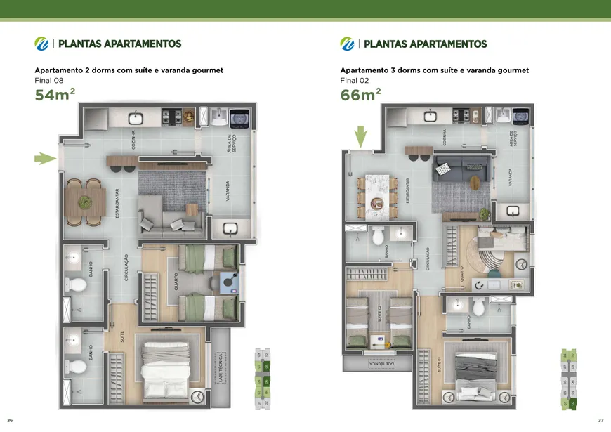 Foto 1 de Apartamento com 3 Quartos à venda, 67m² em Jardim das Indústrias, São José dos Campos