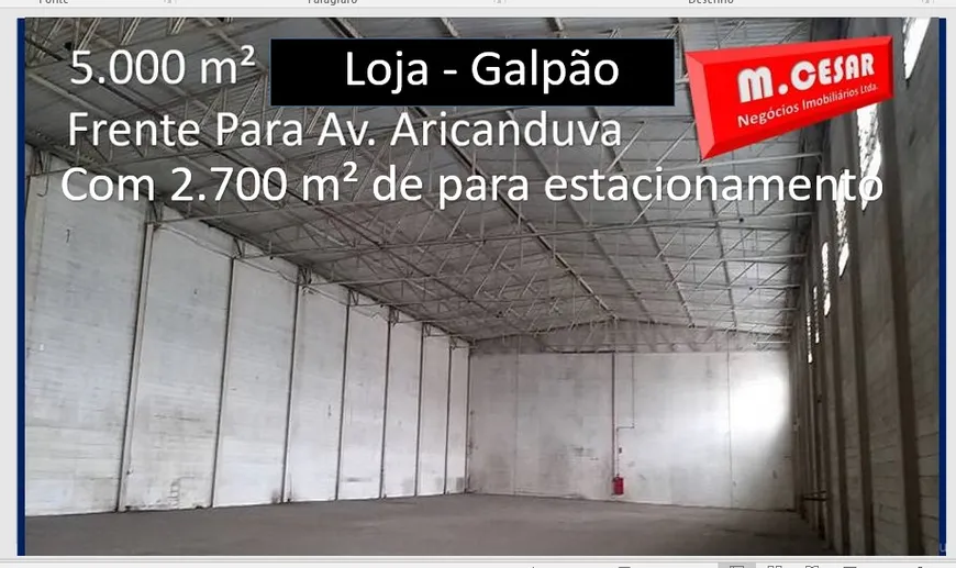 Foto 1 de Galpão/Depósito/Armazém para alugar, 5000m² em Aricanduva, São Paulo