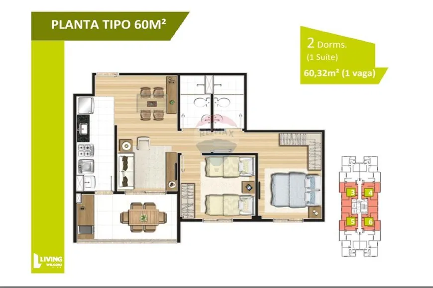 Foto 1 de Apartamento com 2 Quartos à venda, 60m² em Taquaral, Campinas