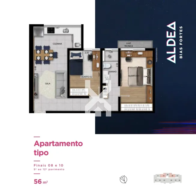 Foto 1 de Apartamento com 1 Quarto à venda, 43m² em Lourdes, Belo Horizonte