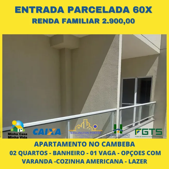 Foto 1 de Apartamento com 2 Quartos à venda, 45m² em Cambeba, Fortaleza