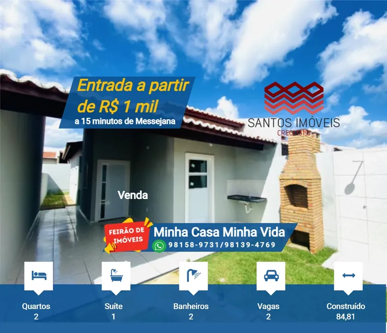 Foto 1 de Casa com 2 Quartos à venda, 85m² em Pedras, Fortaleza