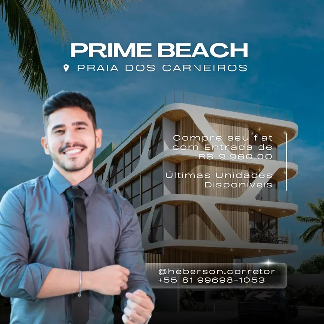 Foto 1 de Apartamento com 1 Quarto à venda, 23m² em Praia dos Carneiros, Tamandare