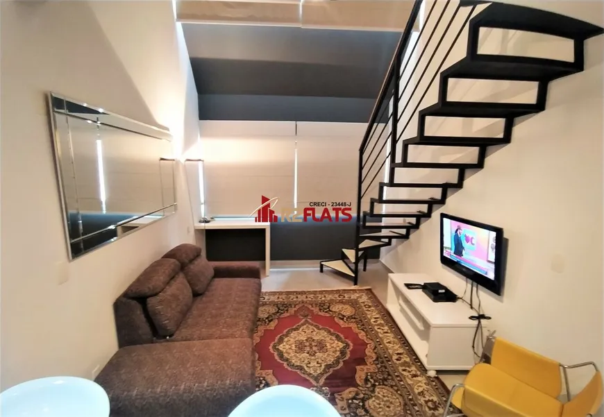 Foto 1 de Flat com 1 Quarto para alugar, 40m² em Moema, São Paulo