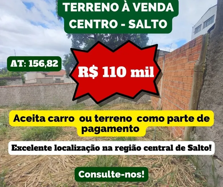 Foto 1 de Lote/Terreno à venda, 156m² em Centro, Salto