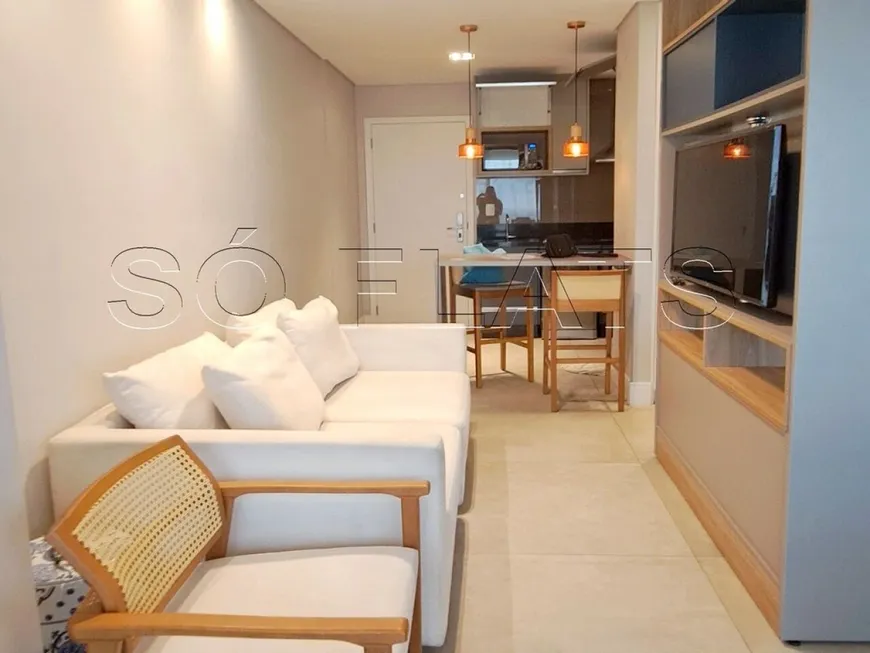 Foto 1 de Flat com 1 Quarto para alugar, 40m² em Brooklin, São Paulo