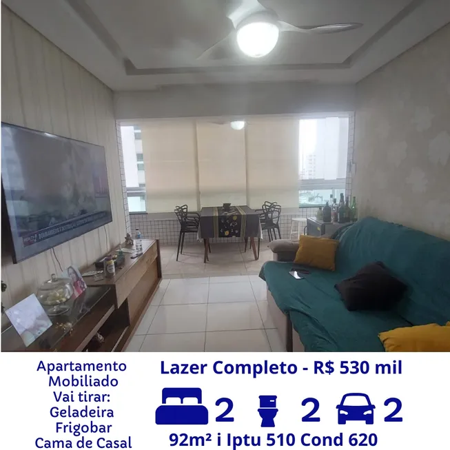 Foto 1 de Apartamento com 2 Quartos à venda, 92m² em Vila Caicara, Praia Grande