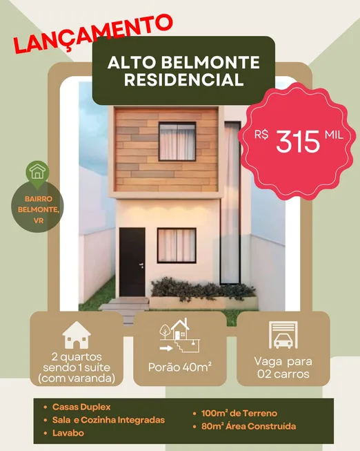 Foto 1 de Casa com 2 Quartos à venda, 80m² em Belmonte, Volta Redonda