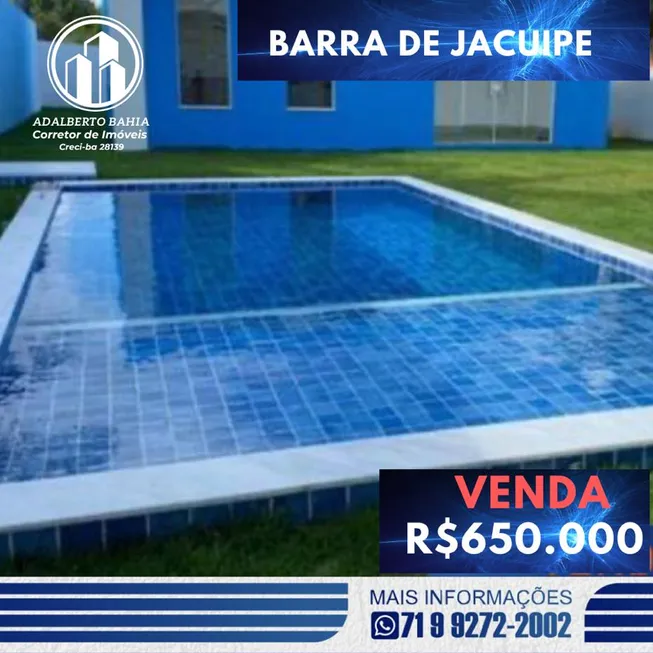 Foto 1 de Casa com 3 Quartos à venda, 170m² em Barra do Jacuípe, Camaçari