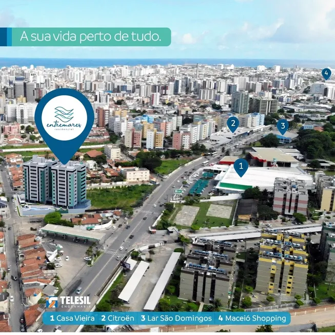 Foto 1 de Apartamento com 3 Quartos à venda, 86m² em Cruz das Almas, Maceió