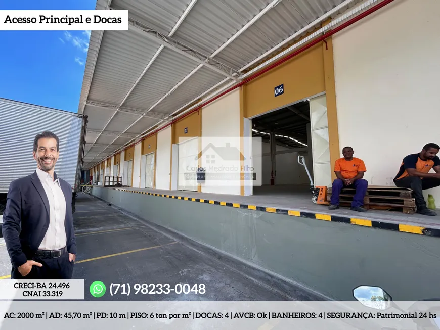 Foto 1 de Galpão/Depósito/Armazém para alugar, 1020m² em Centro Industrial de Aratu, Simões Filho