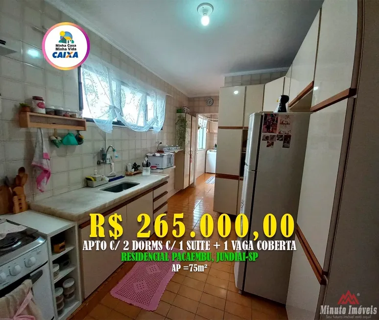 Foto 1 de Apartamento com 2 Quartos à venda, 75m² em Jardim Pacaembú, Jundiaí