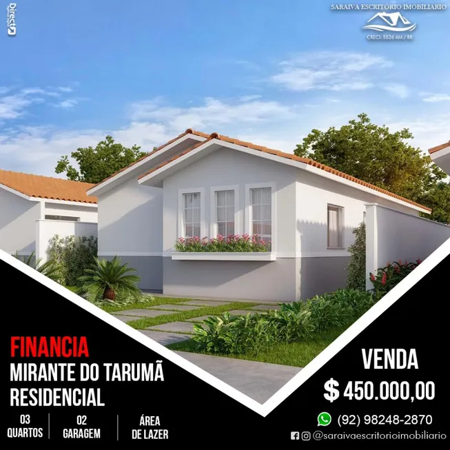 Foto 1 de Casa com 3 Quartos à venda, 70m² em Ponta Negra, Manaus