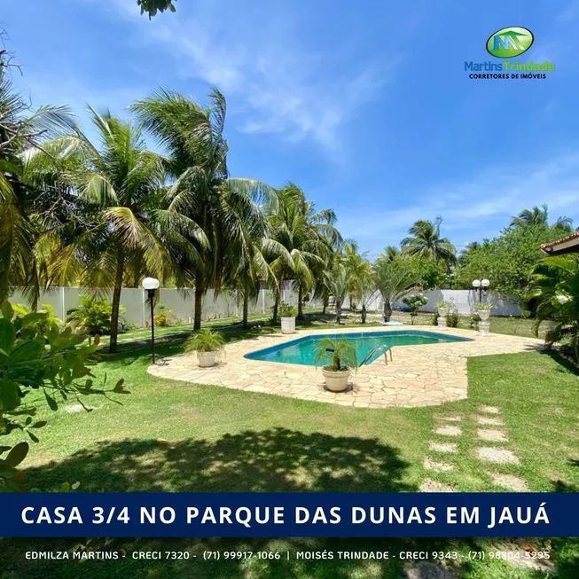 Foto 1 de Casa de Condomínio com 4 Quartos à venda, 250m² em Jaua Abrantes, Camaçari