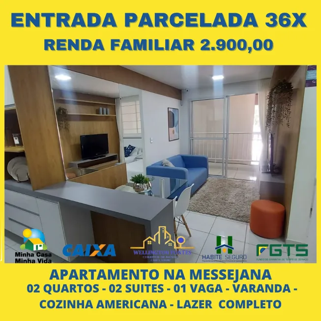 Foto 1 de Apartamento com 2 Quartos à venda, 48m² em Messejana, Fortaleza