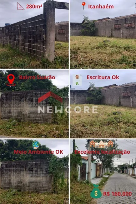 Foto 1 de Lote/Terreno à venda, 280m² em Suarão, Itanhaém